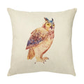 Axyaa Colorful Bird Flower Cushion Cover 45x45cm Linen Pillowcase Office Decoration