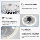 Axyaa LED Ceiling Fan Light Remote Control for Home Decor