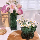 Axyaa Glass Vase for Elegant Living Room Decor - Hydroponic Water Culture Flower Arrangement