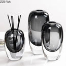Modern Crystal Vase for Axyaa Home Decor Bouquets and Hydroponics