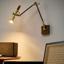 Axyaa Swing Arm Wall Lamp, Mid Century Modern Bedroom Reading Light