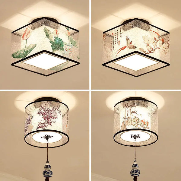 Axyaa Chinese Style Ceiling Lamp for Corridors and Entrance Areas