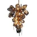 Axyaa Gold Steel LED G9 Pendant Lights Cognac/Gray Glass Hanging Lamp
