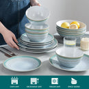 Axyaa Green Embossed Stoneware Tableware Set Service for 4/8/12