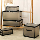 Axyaa Large Folding Storage Box for Cosmetics, Shoes, Clothes - Washable & Moisture-Proof