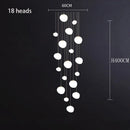 Axyaa Nordic Stair Chandelier Living Room Dining Pendant Ceiling Light
