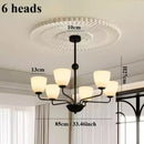 Axyaa Retro Black Ceiling Chandeliers LED Pendant Lights for Home Decor
