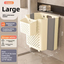 Axyaa Foldable Laundry Basket: Large Capacity Wall Mount Storage Bag for Clothes, Toys & Organizers