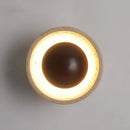 Axyaa Wood LED Wall Sconce with Pull Chain Switch for Staircase and Bathroom Mirror