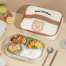 Axyaa Stainless Steel Microwavable Bento Lunch Box with Insulated Bag
