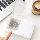Axyaa Mini Storage Box with Lid for Cotton Swabs & Makeup - Dustproof Plastic Organizer
