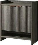 Axyaa Fluted Shoe Cabinet: 41'' Tall 2-Door Storage Organizer with 5-Tier Shelves