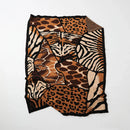 Axyaa Leopard Print Knit Throw Blanket - Ultra Soft Micro Plush - 51"x63"