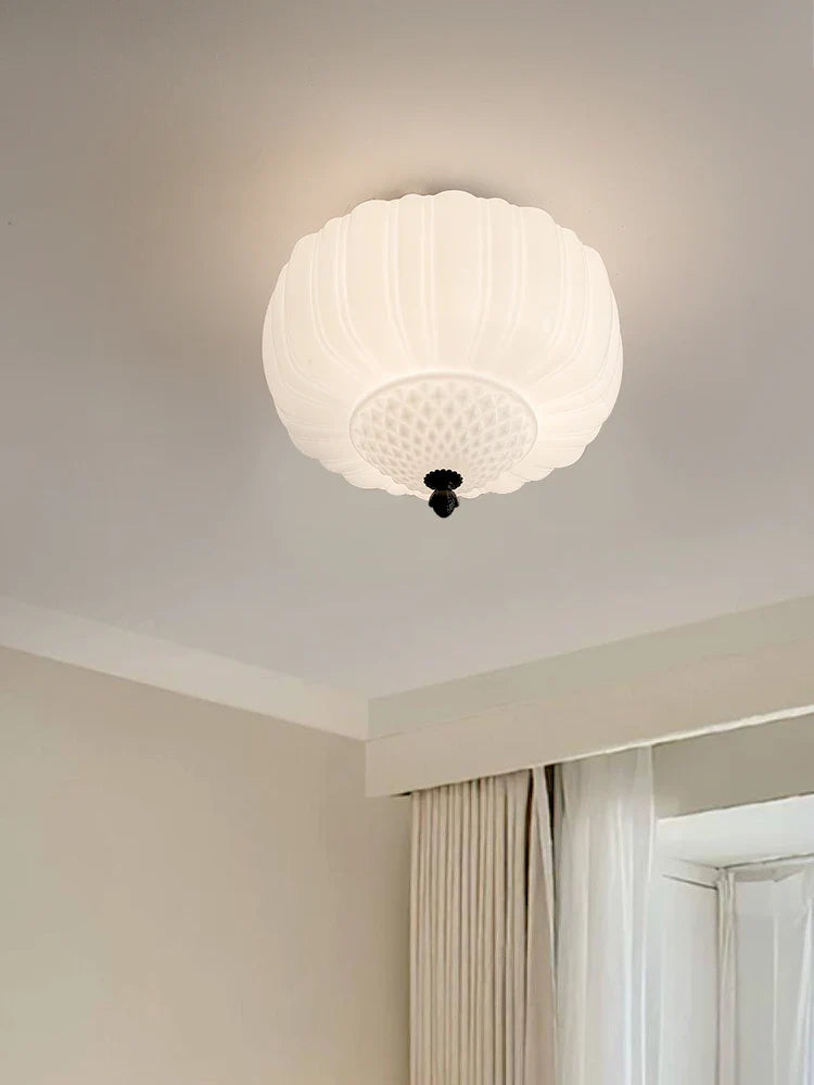 Axyaa Milk White Glass Pendant Lamp: Modern Style for Bedroom, Living Room & Restaurant