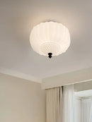 Axyaa Milk White Glass Pendant Lamp | Modern Bedroom Ceiling Light