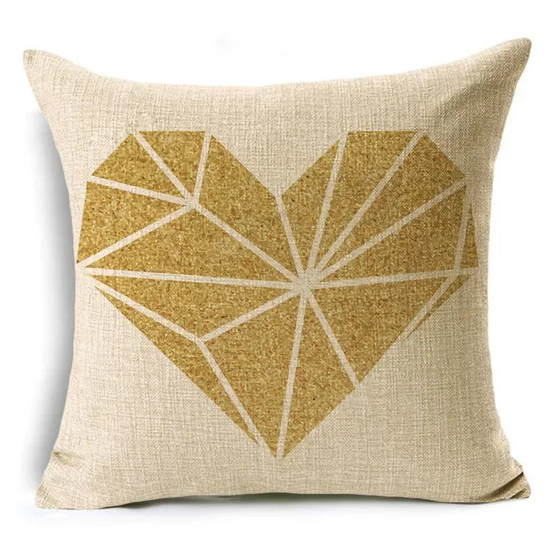 Axyaa Pink Heart Pattern Cushion Cover - 40cm/45cm & 50cm Sizes