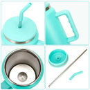 Axyaa 1500ml Stainless Steel Travel Tumbler with Straw Lid - Large Capacity Insulated Mug