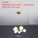 Axyaa Glass Bubble LED Chandelier, Modern Home Decor Lighting