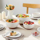 Axyaa Ceramic Mixing Bowls Set of 3/6 - Stoneware Serving Bowls for Cooking & Baking