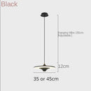 Axyaa Modern Minimalist Dining Table with UFO Pendant Light