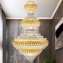 Axyaa Modern Luxury Crystal Chandelier for Living Room, Lobby, and Staircase