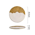 Axyaa Electroplated Ceramic Steak Plate Set