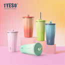 Axyaa 600ml Stainless Steel Thermos Water Bottle Coffee Cup Gradient Insulated Mug