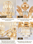Axyaa Light Luxury Crystal Chandelier for Living, Dining, and Bedroom