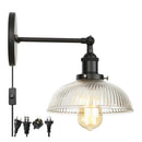 Axyaa Industrial Vintage Iron Bedside Wall Lamp With LED Light