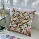 Axyaa Ethnic Floral Embroidered Pillowcase - Cotton Throw Cushion Cover