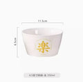 Axyaa Ceramic Rice Bowl and Creative Dish Plate - Cute Household Tableware