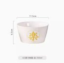 Axyaa Ceramic Rice Bowl and Creative Dish Plate - Cute Household Tableware