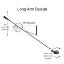 Axyaa Adjustable Swing Arm LED Wall Lamp for Bedroom, Living Room, and Study
