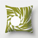 Axyaa Army Green Geometry Print Cushion Cover - Sofa Decor Pillowcase