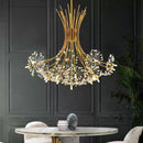 Axyaa Nordic Crystal Dandelion Chandelier for Modern Living Spaces