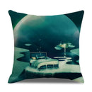 Axyaa Landscape Linen Pillowcase - Home Sofa Office Decoration - 45*45cm