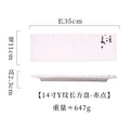 Axyaa Heart Rectangle Ceramic Sushi Plate - Personalized Rock Flat Plate