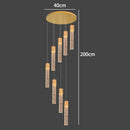 Axyaa Crystal Chandelier Stair Pendant Lamp Living Room Lighting Home Decor