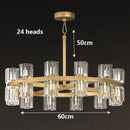 Axyaa Crystal Chandelier: Modern Decorative Lighting for Living and Dining Room