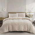 Axyaa Tufted Geometric Duvet Cover Set with Pillowcases - Lightweight Boho Bedding