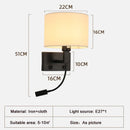 Axyaa Modern Cloth Cover LED Wall Lamp for Hotel Bedroom Wall Sconce