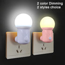 Axyaa LED Night Light - 2-Color Baby Sleep Aid & Energy-Saving Bedroom Plug-in Light