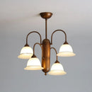 Axyaa Nordic Retro LED Glass Chandelier for Home Decor Lighting