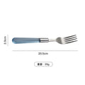 Axyaa Stainless Steel Cutlery Set with Plastic Handle - Western Tableware Steak Knife Fork Teaspoon