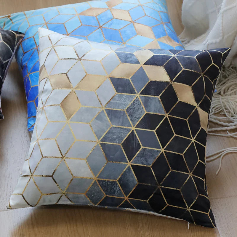 Geometric Print Cushion Covers 43x43cm for Sofa - Axyaa Home Decor