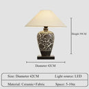 Axyaa Retro Ceramic Floor Lamp with Fabric Lampshade for Bedroom and Living Room Lighting