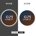 Axyaa Circular Decorative Human Body Induction Digital Clock Wall Lamp Living Room Wall