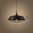 Axyaa Vintage Iron Pendant Light for Restaurant Kitchen Bar, American Country Retro Fixture