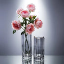 Axyaa Glass Vase with Gilded Edges, Hydroponic Flower Arrangement, Soft Decor
