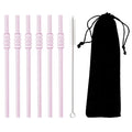 Axyaa Ice-sugar Gourd Glass Straws (8Pcs) - Bar Accessories for Drinks, Smoothies, Juice
